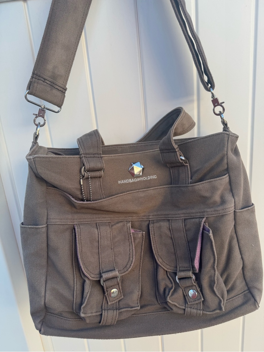 🌟💫 Discontinued ThinkGeek Handbag of Holding – D&D / Gamer Canvas Messanger Tote
